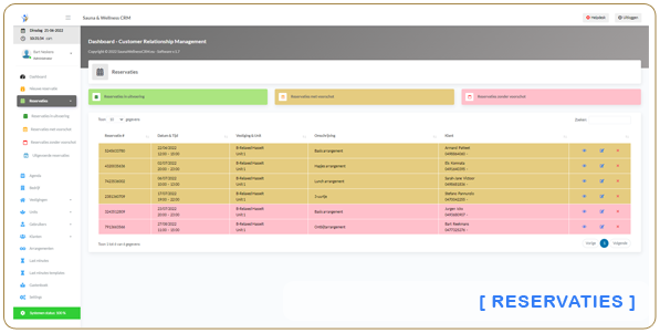 Sauna & Wellness CRM